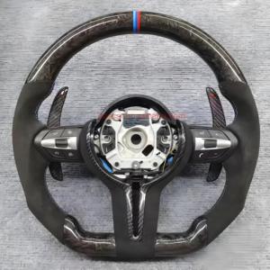 Embellecedor azul de fibra de carbono personalizable en volante de estilo de carreras para <span class=keywords><strong>BMW</strong></span> F10 F12 F30 F90 G05 G20 G80 G82 E46 <span class=keywords><strong>E90</strong></span> E92 M3 M4 M5 - Product Image 5