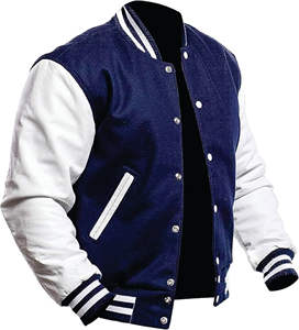 Chaqueta universitaria cuadrada para hombre, venta al por mayor, chaqueta de béisbol para deportes de invierno con bordado de logotipo personalizado, chaqueta con letras de tela de lana, corte holgado - Product Image 5