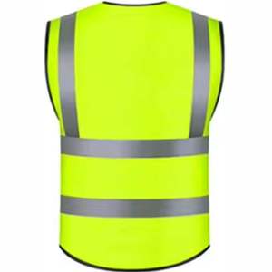 Modern High Visibility <b>Reflective</b> Safety Vests 8 Pockets Zipper Front Unisex Construction Clothing - Product Image 5