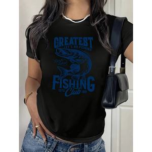 Camiseta de ocio para mujer para Primavera/Verano Top estampado estándar de un color hecho en China - Product Image 1