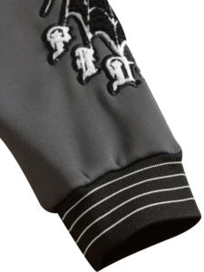 High Quality <b>Men's</b> Custom Chenille Embroidery Patches Winter Fleece Varsity <b>Jacket</b> Halloween Party Streetwear <b>Casual</b> Leather - Product Image 3