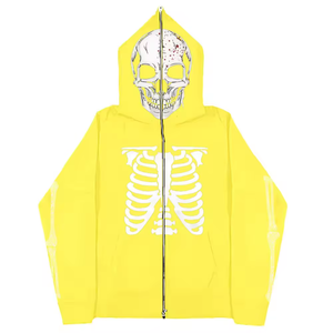 Collection Hiver Hiphop crânes peints à la main couple sweat à capuche graphique 100% Coton hoodies wholesale Men Hoodie - Product Image 6