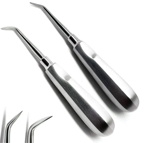 Élévateur de racine dentaire manuel en acier inoxydable Luxuriating Instruments dentaires à pointe incurvée - Product Image 1