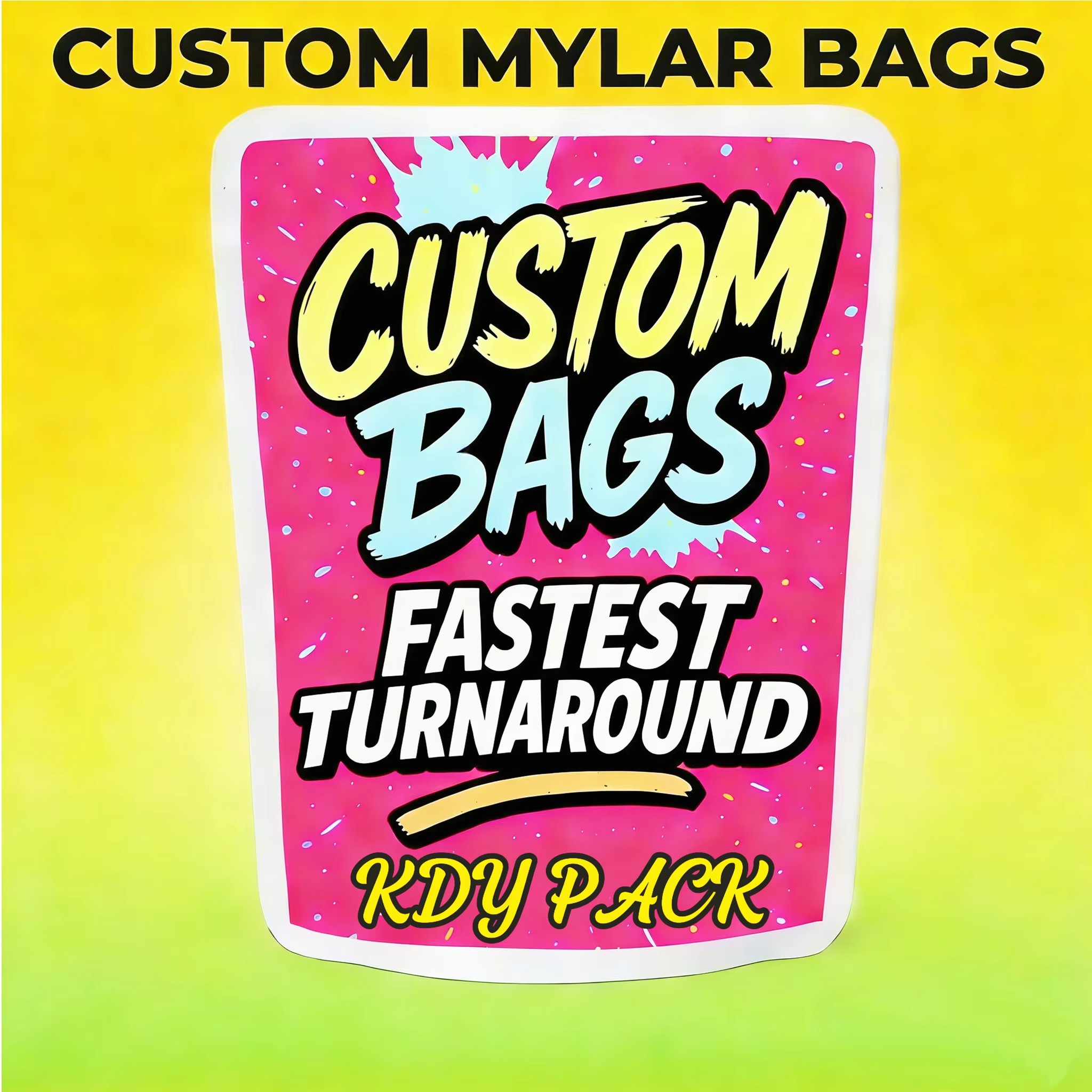 Custom Printed Mylar Bags Resealable Zipper Lock Design 3.5g Packaging Mylar Bag with Your Logo