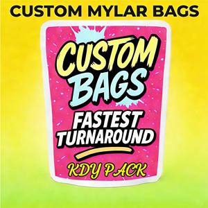 Bolsas de Mylar Impresas Personalizadas con Cierre Hermético, Diseño de Cierre con Cremallera, Bolsa de Mylar de 3.5g con su Logotipo - Product Image 1