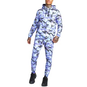 Conjunto de chándal con tinte de corbata para hombre Sudadera con capucha y Joggers Traje de dos piezas Ropa de calle informal Ropa deportiva en colores amarillo azul y negro - Product Image 3