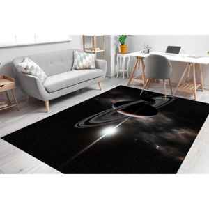 Alfombra Saturn con Estampado de Galaxia, Cielo Estrellado, Diseño de Arte Moderno, con Pelo Suave - Product Image 2