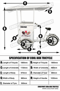 Tricycle <span class=keywords><strong>solaire</strong></span> à 3 roues pour la vente de glaces, bâtonnets de popsicle et de glaces, transport de marchandises, mouvement flexible - Product Image 2
