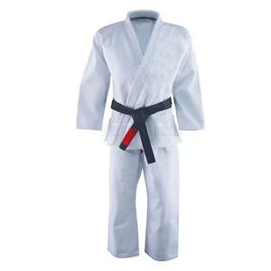 เครื่องแบบ BJJ GI คอตตอน100% น้ำหนักเบาระบายอากาศได้ดีศิลปะการต่อสู้สีพื้น - Product Image 1