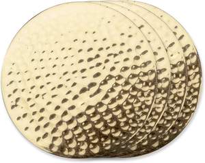 Modern Luxury Design Golden <b>Polished</b> Brass Coaster Set of 4 Heat Resistant for Home & Hotel Use - Product Image 5