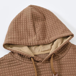 Custom Regular Fit Men's Cotton Knitted Jogging Hoodies Pockets Winter Solid Anti-Wrinkle Design Training Tracksuits Hooded - Product Image 4