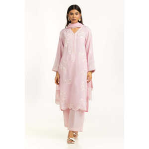 Conjunto de 3 Piezas de Traje Bordado en Tela de Algodón Suizo para Primavera/Verano IPSTD-44732 - Product Image 4