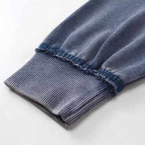 Streetwear <b>Grey</b> Heavy Weight Oversized <b>Men</b> Vintage Heavyweight Distressed Set Puff Printing Acid Wash Custom Hoodies - Product Image 6