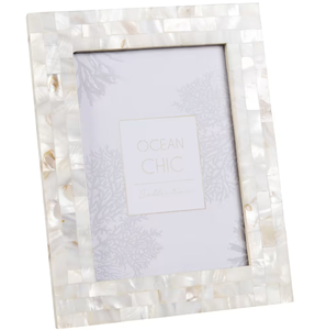 Marco de fotos con incrustaciones de resina MOP personalizable excepcional con patrones geométricos tallados a mano y acabado satinado para hogares modernos - Product Image 3