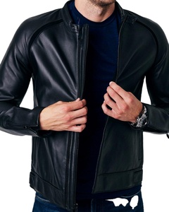 Unisex Genuine Sheep Leather Jacket Light <b>Weight</b> <b>Stand</b> High Custom Logo OEM Professional Manufacturer Original jacket for men - Product Image 4