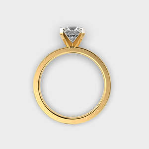 Bague de fiançailles solitaire élégante et romantique en or massif 14 carats, diamant cultivé en laboratoire pour les mariages, les anniversaires et les fêtes. - Product Image 3