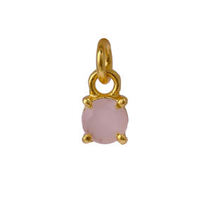 Conjunto de puntas de Latón chapado en oro redondo de Calcedonia Rosa delicada hecha a mano para la fabricación de joyas, suministros de joyería al por mayor - Product Image 1
