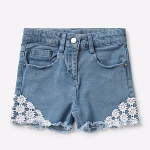 Pantalones cortos de mezclilla de lavado ácido de calidad superior para mujer, pantalones vaqueros informales de cintura alta para mujer, traje de verano a la moda - Product Image 4