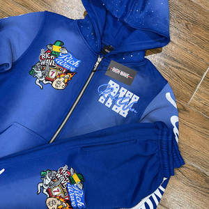 New Fashion 100% Cotton Men Zipper Embroidery Tracksuit Private Label Custom Printing Low Price Men Tracksuits - Product Image 6