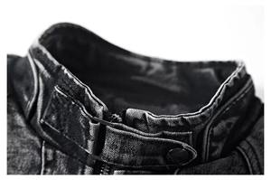 Veste en jean pour homme de haute qualité 2023, design de logo personnalisé, coton uni lavé, style HIGH STREET, col montant, hiver - Product Image 4