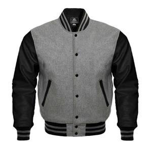 Vente en gros de vestes pour hommes avec logo personnalisé Veste de baseball décontractée pour hommes Manteau universitaire en coton Unisex Prix raisonnable Service OEM - Product Image 3