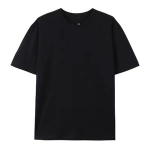 T-shirt d'été en coton décontracté pour hommes, grande taille, sans col avec motif solide, chemises imprimées en flanelle teinte unie pour adultes - Product Image 4
