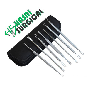 Hasni Instrument Chirurgical de Beauté, Extracteur de Points Noirs et de Comédons, Outil de Soin du Visage Professionnel en Acier Inoxydable de Précision - Product Image 3