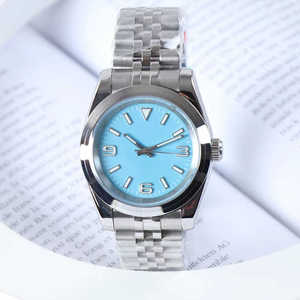 Gems & Stones Case Montre à quartz 40mm Saphir Crystal Blue Dial 50m Waterproof Luxury Custom Watch - Product Image 1