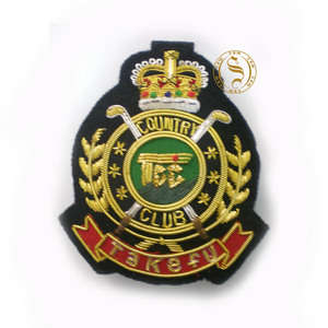 OEM taille personnalisée blazer insigne uniforme emblème fabricant en gros personnalisé prix école fil d'or patch - Product Image 3