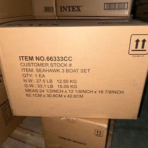 <span class=keywords><strong>Bateau</strong></span> pneumatique INTEX 66333 <span class=keywords><strong>SEAHAWK</strong></span> 3 personnes en PVC 295cmX137cmX43cm 15.5KG pour les loisirs et les sports de plein air - Product Image 3