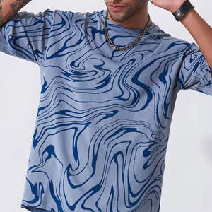 Cómodo hecho a medida de talla grande ropa de calle tela de algodón pesado Transferencia de Calor hombres camisetas - Product Image 3
