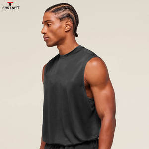 Débardeur 100% coton de haute qualité pour hommes pour les entraînements décontracté Fitness Singlet Bodybuilding Top sans manches - Product Image 3