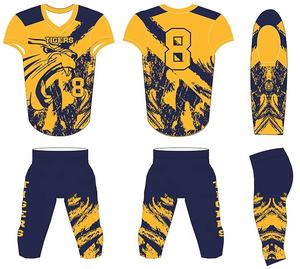 Conjunto de Uniforme de Fútbol Americano Transpirable y Fácil de Usar, Sublimado, Manga Corta, Tallas Grandes, Servicio OEM, Anti-UV - Product Image 4