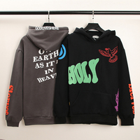 Sudaderas con Capucha de Forro Polar de Alta Calidad, 100% Algodón, con Logotipo Personalizado, Estilo Retro de Otoño Invierno para Hombre y Mujer, Impresas por Ambos Lados