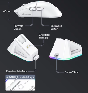 <span class=keywords><strong>เมาส์</strong></span><span class=keywords><strong>ไร้</strong></span><span class=keywords><strong>สาย</strong></span> Attack Shark X11 RGB พร้อม 2.4G PAW3311 สามโหมด แท่นชาร์จแม่เหล็ก สำหรับแล็ปท็อป พีซี คอมพิวเตอร์ตั้งโต๊ะ - Product Image 5