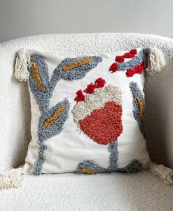 Luxury Tufted Designer Vintage Boho Cushion Cover Luxury Handwoven Decorative <b>Throw</b> <b>Pillow</b> by Indian Textiles H/L Pattern - Product Image 4