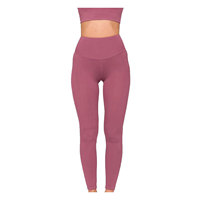Leggings de Yoga para Mujer con Logotipo Personalizado, Cintura Elástica Media, Elásticos en Cuatro Direcciones, Sin Costuras, Ecológicos, Tallas Grandes, Hechos en Pakistán