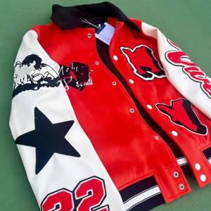 Chaquetas Varsity Personalizadas OEM 2026, Chaquetas Varsity Vintage al por Mayor, Unisex, con Parches de Chenilla y Logotipo Bordado - Product Image 6