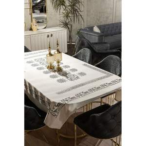 Mantel Rectangular de Algodón y Lino Hitite de 160x200cm, Cubierta de Mesa Étnica Hecha a Mano para Uso Doméstico - Product Image 4