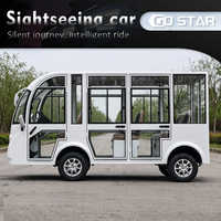 Bus électrique de tourisme 8 places avec portes, certifié, vitesse de 30 km/h, conçu pour les patrouilles dans les zones touristiques