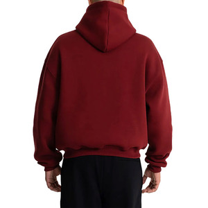 Sweat à capuche tendance pour homme, motif uni, 100% coton, design bicolore, pull à capuche, doublure en polaire douce pour l'automne, style décontracté audacieux - Product Image 3