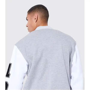 เสื้อแจ็กเก็ตผ้าขนแกะสำหรับผู้ชายเสื้อแจ็กเก็ตสไตล์สตรีทสไตล์ฮิปฮอปโอเวอร์ไซส์ทรงหลวมงานเย็บปะผ้ากำมะหยี่ปักด้านหน้า - Product Image 6