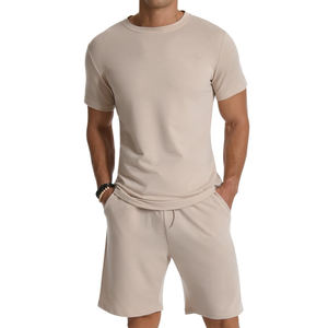 Chándal de Verano Transpirable y Elegante para Hombre, Ropa Casual y Cómoda de Media Manga, 100% Algodón - Product Image 1