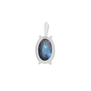 Labradorite argent sterling 925 forme ovale pendentif plaqué argent fabrication de bijoux pierre taillée juin pierre de naissance mois et signes du zodiaque - Product Image 4