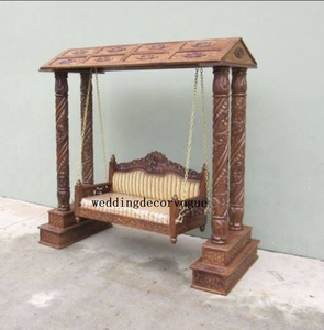 JHOOLA-Columpio de madera maciza tallada real, Vintage indio, antiguo - Product Image 4