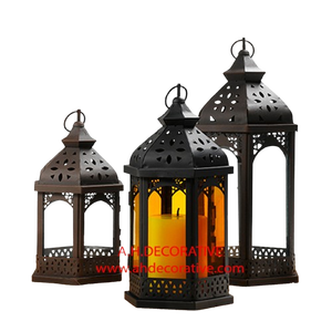 Portavelas de luz en T de Metal, farol de iluminación de Color negro, decoración de lujo, candelabro hecho a mano, farol para decoración colgante - Product Image 2