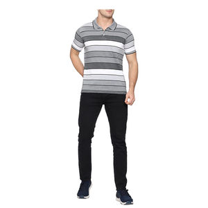 Vente en gros de polos décontractés à manches courtes pour hommes 100% Tissu tricoté respirant de haute qualité imprimé à motifs solides grande taille - Product Image 6