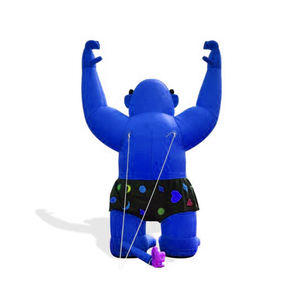 نموذج إعلاني ضخم قابل للنفخ مخصص ، منطاد غوريلا ، بطباعة من مادة Oxford PVC ، مع مروحة مدمجة للترقيات الخارجية - Product Image 5