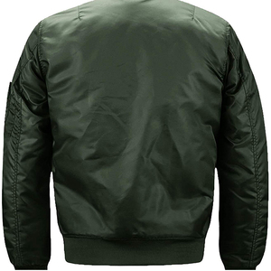 Custom Wholesale 100% Wool Satin Varsity <b>Bomber</b> <b>Baseball</b> Winter <b>Jacket</b> Stand Collar Front Logo Wool Lining Silk Lining for Men - Product Image 3