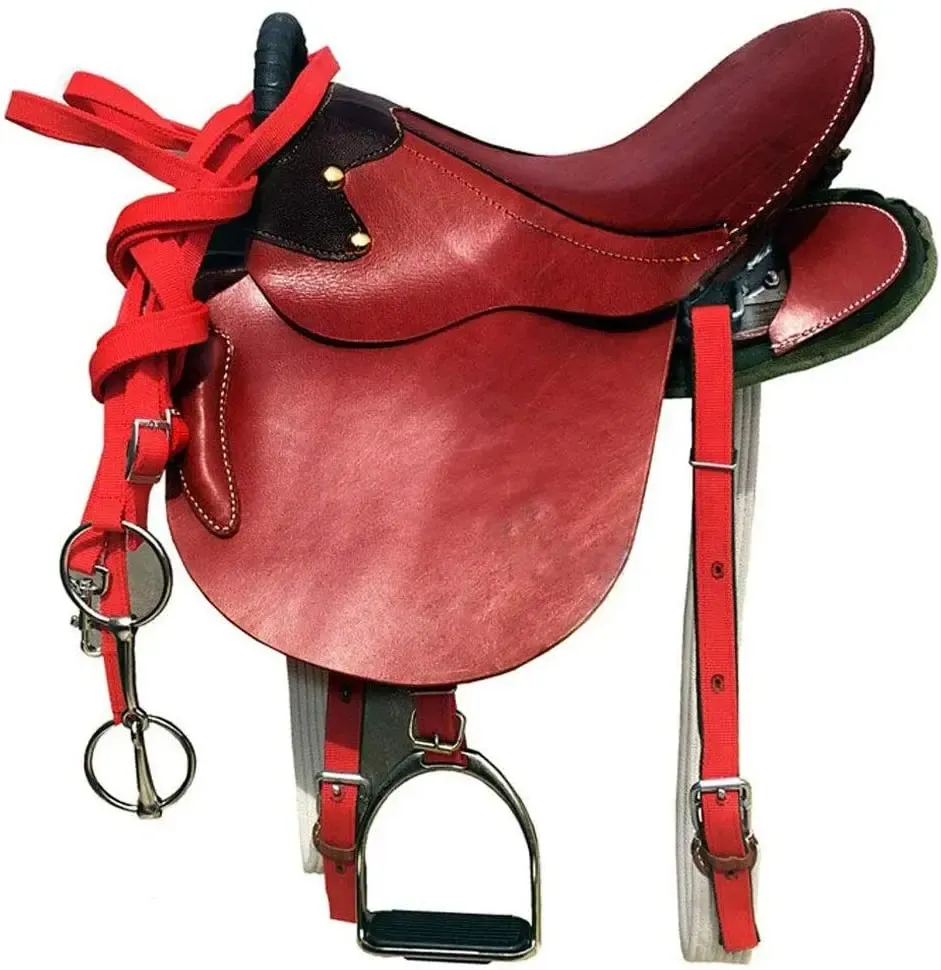 Sadel balap kuda profesional gaya Barat, dudukan kulit kualitas tinggi Label pribadi bantalan sadel kuda